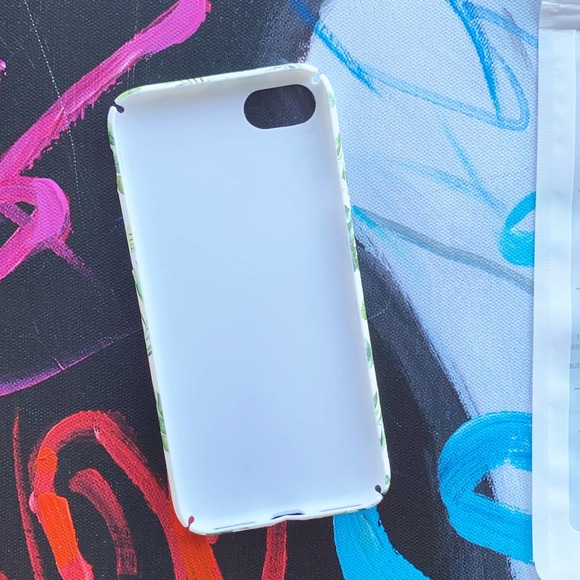 iPhone 6 Plus Case Green White Leaf Print NEW Matte Finish Cover - Picture 4 of 6